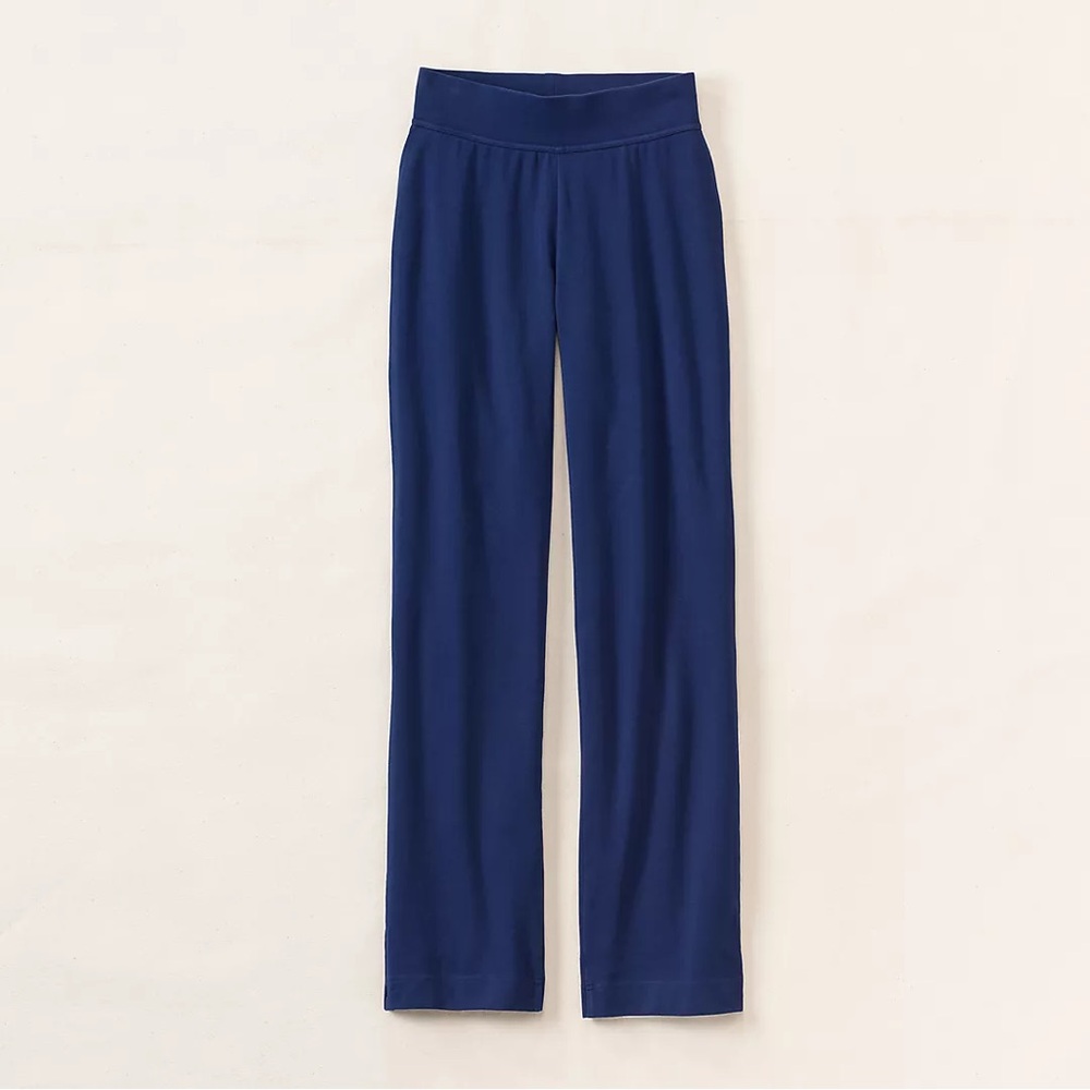 Land’s End Deep Sea Navy Blue Starfish Pull On Mid Rise Straight Leg Pants
